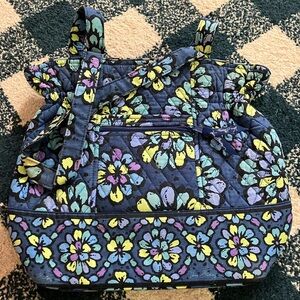 Vera Bradley Indigo Pop medium tote bag purse hobo